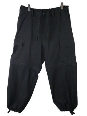 RARE Limi Feu × Yohji Yamamoto Barrel Balloon Pants Zip Off Black Lagenlook sz 2